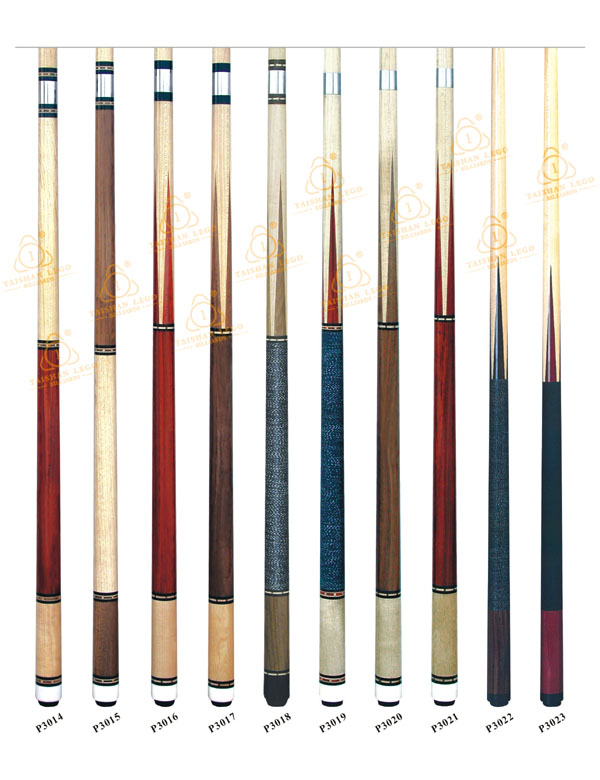 P3014-P3023 Deluxe Spliced Pool Cue Series