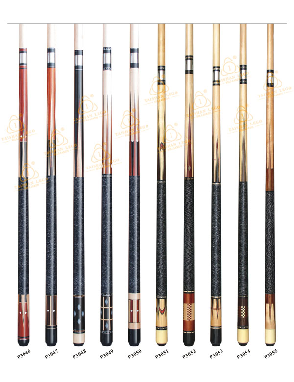 P3046-P3055 Deluxe Spliced Pool Cue Series