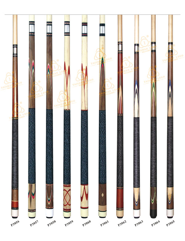 P3056-P3065 Deluxe Spliced Pool Cue Series