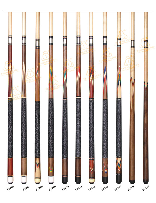 P3066-P3076 Deluxe Spliced Pool Cue Series