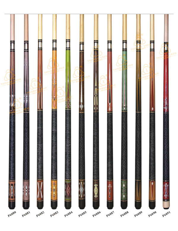 P6080-P6091 Elegant Decal Pool Cue Series